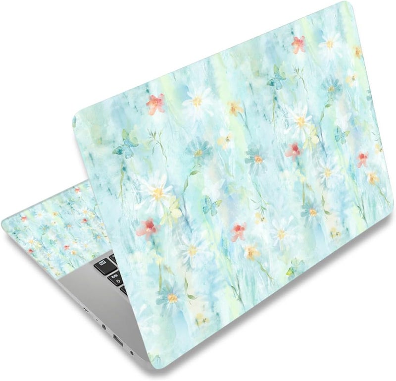 WINTOJO 11.6 13 13.3 14 15 15.6 inches Netbook Laptop Skin Sticker Decal Reusable Protector Cover Case for Laptop Notebook chromebook Green W-NEK-52 - Image 1